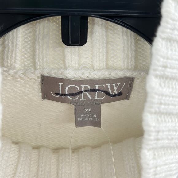 J. Crew Women's Cotton turtleneck sweater in stripe - Ivory/Black - XS - NWT - Picture 3 of 9
